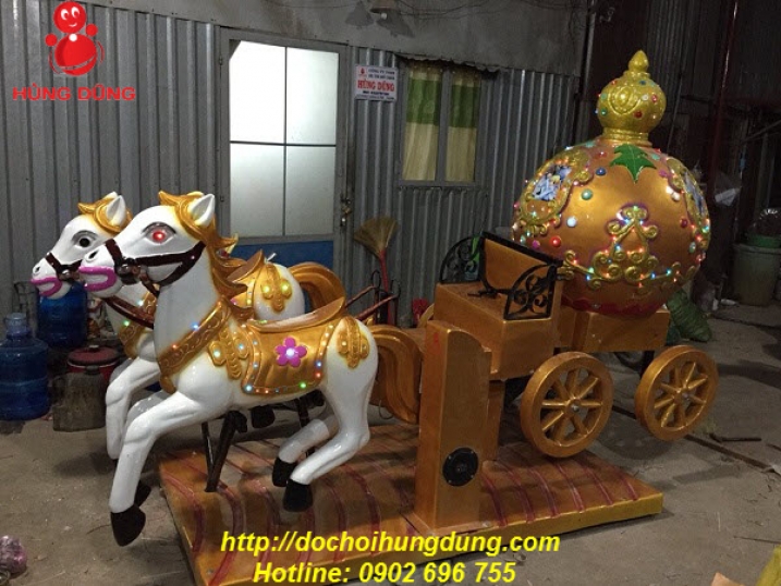 Thú nhún nhựa kéo xe